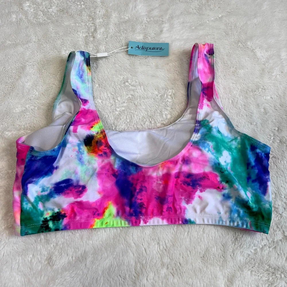 Adisputent Women's Tie Dye High Waisted Bikini Set Multicolor Size XXL NWT